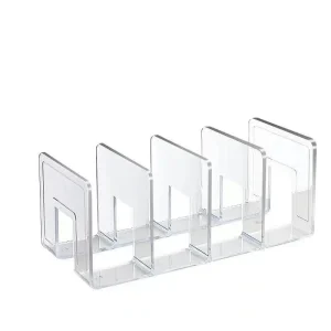 Organisateur de sac à main en plastique transparent, 4 Sections, séparateur d&rsquo;étagère de placard, présentoir de sac à main, support organisateur de rangement – Transparent3