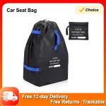 Sac à dos universel pour siège auto bébé sac de transport en nylon résistant grand sac de voyage durable avec sangles ajustables poignée et pochette nom