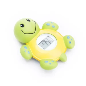 Thermomètre de bain bébé numérique en forme de tortue indicateur de température de l&rsquo;eau jouet flottant sécuritaire pour bébé en bas âge 3 couleurs rétroéclairées