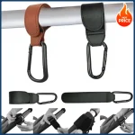 Crochets de chariot en cuir pour poussette 2 pièces support réglable en PU accessoire de voyage bébé fixations sécurisées design moderne