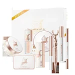 Coffret maquillage visage fond de teint correcteur palette fards kit cadeau Noël 9 pièces style élégant deer theme qualité premium portable
