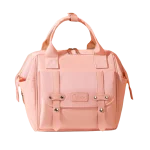 Sac à dos multifonctionnel pour maman grande capacité antiéclaboussures sac à couches pour bébé matériau durable design de maternité  Pink