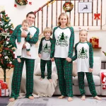 Noël famille pyjamas ensemble maman papa enfants bébé 2 pièces style européen américain confort matière polyester qualité pratiques