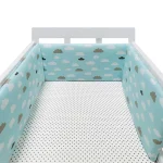 Tour de lit bébé rembourré design nuageux coton hypoallergénique protection lit accessoire chambre bébé nouveauné bébé de 0 à 1 an