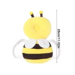 Sac à dos bébé abeille jaune 28cm design enfantin matière douce adjustable straps usage scolaire 外出 confortable durable