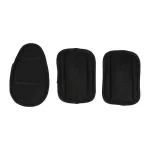 Coussinets universels de protection pour ceintures de sécurité bébé rembourrages confortables pour poussette et siège auto noir polyester et mousse doux et sécurisants