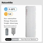 Matelas gonflable camping randonnée Naturehike isolation thermique haute performance matelas portable léger 650g R5.8 confort extérieur