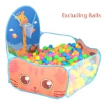 Piscine à balles pour enfants polyester portable design animal intérieur/extérieur jouet éducatif 15 ans couleurs vives durable sécuritaire compact rangement facile divertissement apprentissage