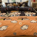 Ensemble de literie Crayon Shinchan draps taies d&rsquo;oreiller lit enfant chambre ado style cartoon coloré mignon doux tissu cadeau