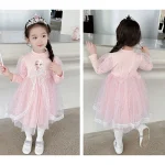 Robe princesse filles printemps automne manches longues vêtements fête enfants 29 ans nouvelle collection 2025