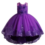 Robe demoiselle d&rsquo;honneur fille soiree brodee violette 46 ans eleganceoccasionnelleelegance