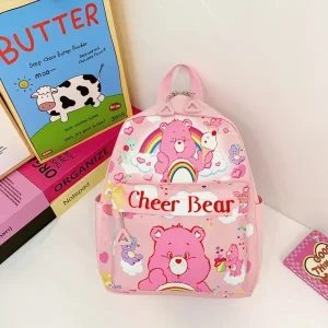 Sac à dos enfants style cartoon Care Bears licorne arcenciel rose vif maternelle école sortie ajustables bretelles poche frontale Sac à dos enfants style cartoon Care Bears licorne arcenciel rose vif maternelle école sortie ajustables bretelles poche frontale