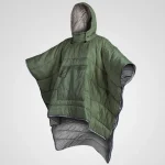 Poncho chauffant extérieur porté couverture poncho style moderne vert olive pour adultes camping voyage froid hiver portable
