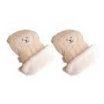 Gants cuisine mitaine fourrure synthétique en coton pour adultes enfants protègemains isolation chaleur cuisson design ours mignon