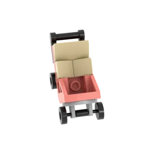 Chariot infantile blocs de construction jouet d&rsquo;éveil bébé enfants accessoire imitation ville cadeau garçon fille jouets éducatifs