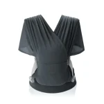 Écharpe de portage ergonomique respirante pour bébé sangle d’emmaillotage ajustable ceinture de transport confortable pour maman portage sécurisé et pratique 15 kg max couleur grise