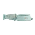 Portebébé ergonomique design moderne ceinture de portage confortable respirant rembourré couleur verte pâle usage quotidien port avant matériau polyester béaba équivalent