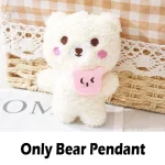 Pendentif ours en tissu pelucheux accessoire mignon pour enfants adolescents et adultes cadeau original portable et doux