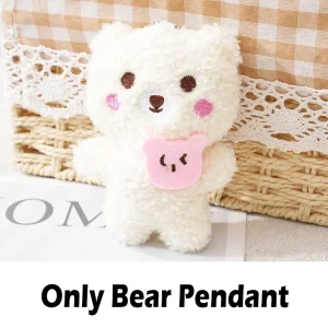 Pendentif ours en tissu pelucheux accessoire mignon pour enfants adolescents et adultes cadeau original portable et doux