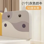 Protecteur de PareChocs Lit Bébé Barrière de Sécurité Douce Design Vache Élégant 50cm Largeur Matériau Mousse Rembourrée Équipement Chambre Enfant