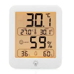 Jauge température intérieure bébé thermomètre réfrigérateur compteur humidité sèche design moderne affichage clair.indicateur confort batterie AAA incluse