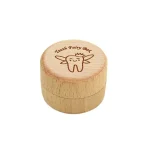 Boîte à dents de bébé en bois souvenir de dentition design enfantin cadeau personnalisé écoresponsable qualité supérieure