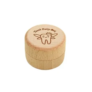 Boîte à dents de bébé en bois souvenir de dentition design enfantin cadeau personnalisé écoresponsable qualité supérieure