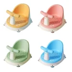 Chaise de bain pour bébé antidérapante siège confortable accoudoir 4 coloris portable apprentissage propreté enfants jeunes salle de bain