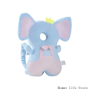 Coussin bébé en forme d’éléphant oreilles roses tissu doux support dos siège auto 46 mois design ludique_bleu pastelrosejaune Coussin bébé en forme d’éléphant oreilles roses tissu doux support dos siège auto 46 mois design ludique_bleu pastelrosejaune