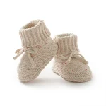 Chaussures bébé tricotées coton nouveauné fille garçon 018 mois confort intérieur mode nœuds papillon