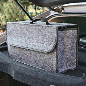 Organisateur coffre voiture en feutre souple grande capacité antidérapant design moderne rangement facile compatible toutes voitures