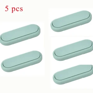 Organisateur de rangement en plastique pour enfants 5 pièces design moderne pastel vert rangement pratique compact et durable