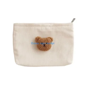 Pochette rangement poussette 090B sac à couches polyvalent fourretout bébé design ours tissu doux fermeture glissante beige rayures style moderne accessoire bébé pratique Pochette rangement poussette 090B sac à couches polyvalent fourretout bébé design ours tissu doux fermeture glissante beige rayures style moderne accessoire bébé pratique