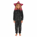 Ensembles de pyjama de dessin animé assortis pour la famille – Onesies douces pour adultes et enfants pour les fêtes de pyjama festives, cosplay familial – Grey