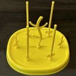 Support de séchage créatif pour biberons bébé multifonctionnel en plastique jaune vif design moderne et sécurisé