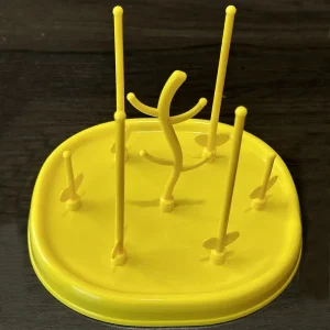 Support de séchage créatif pour biberons bébé multifonctionnel en plastique jaune vif design moderne et sécurisé Support de séchage créatif pour biberons bébé multifonctionnel en plastique jaune vif design moderne et sécurisé