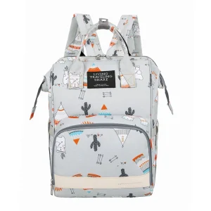 Sac à dos multifonctionnel maman design ludique motifs animaux grande capacité matériau durable facile à porter idéal pour sorties et voyages