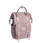 Sac à dos pour maman portage bébé multifonctionnel nylon antiéclaboussures sac à couches portable grande capacité style moderne rose bleu violet noir blanc