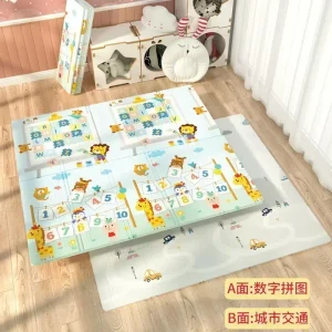 Tapis de jeu éducatif bébé double face matériau doux tapis d’activités imperméable pliable style moderne multicolore design éveil idéal maternité salle de jeu enfants 03 ans qualité premium Tapis de jeu éducatif bébé double face matériau doux tapis d’activités imperméable pliable style moderne multicolore design éveil idéal maternité salle de jeu enfants 03 ans qualité premium