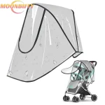 Housse de pluie universelle pour poussette bébé transparente respirante paresoleil MOONBIFFY ajustable maternité protection intempéries qualité supérieure