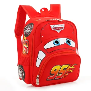 Sac à dos Disney Cars pour enfants sac école garçon design Lightning Mc Queen 36 ans rouge polyester poches zippées