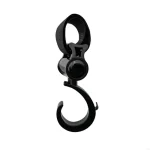 Accrochesac poussette multifonctionnel crochet plastique noir sangle verrouillage portable bébé sac à langer attachement sécuritaire