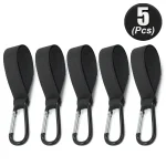 Crochets de poussette bébé en alliage d&rsquo;aluminium et nylon 5 pièces noire sécurisés et durables