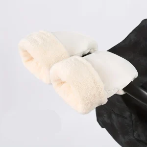 Gants de poussette hiver doublés polaire épaisse coupevent résistant au froid fibre douce activité extérieure bébé confort protection thermique