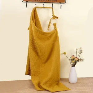 Housse d’allaitement respirante pour bébé couverture d’allaitement avec décolleté arqué tablier de nursing doux et confortable jaune Housse d’allaitement respirante pour bébé couverture d’allaitement avec décolleté arqué tablier de nursing doux et confortable jaune