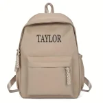 Sac à dos personnalisé pour enfants avec nom brodé conception moderne style minimaliste matériau durable usage quotidien cadeau éducatif