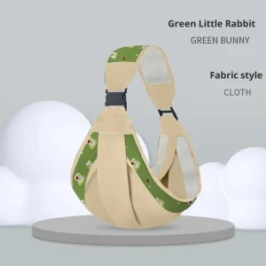 Green Little Rabbit Harnais Transporteur Petit Animal Lapin Confort Sécurité Design Mignon Étanche Doux Respirant