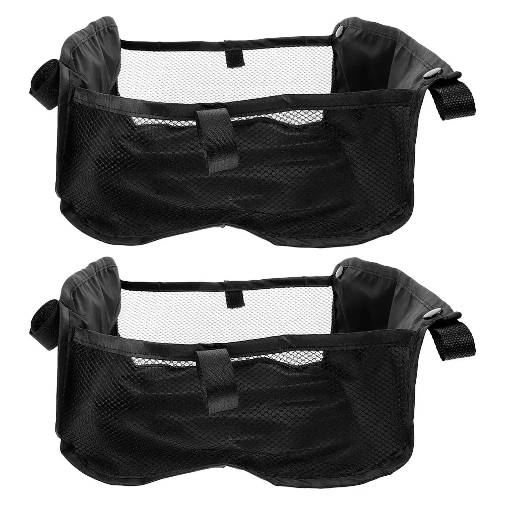 Paniers de rangement pour poussette 2 pièces filet en maille organisateur sous le siège étanche landau sac de rangement essentiel pour bébé poussette