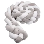 Coussin tressé bébé protecteur lit peluche tressée oreiller à nœud sécurité bébé chambre bébé 13 ans moderne doux handmade