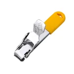 Coupeongles portable pliable en acier inoxydable manucure compacte style jaune vif usage voyage et quotidien